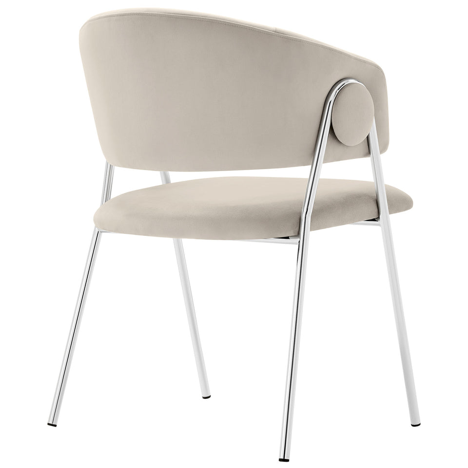 Nella Upholstered Performance Velvet Dining Chair Set of 2 by Modway