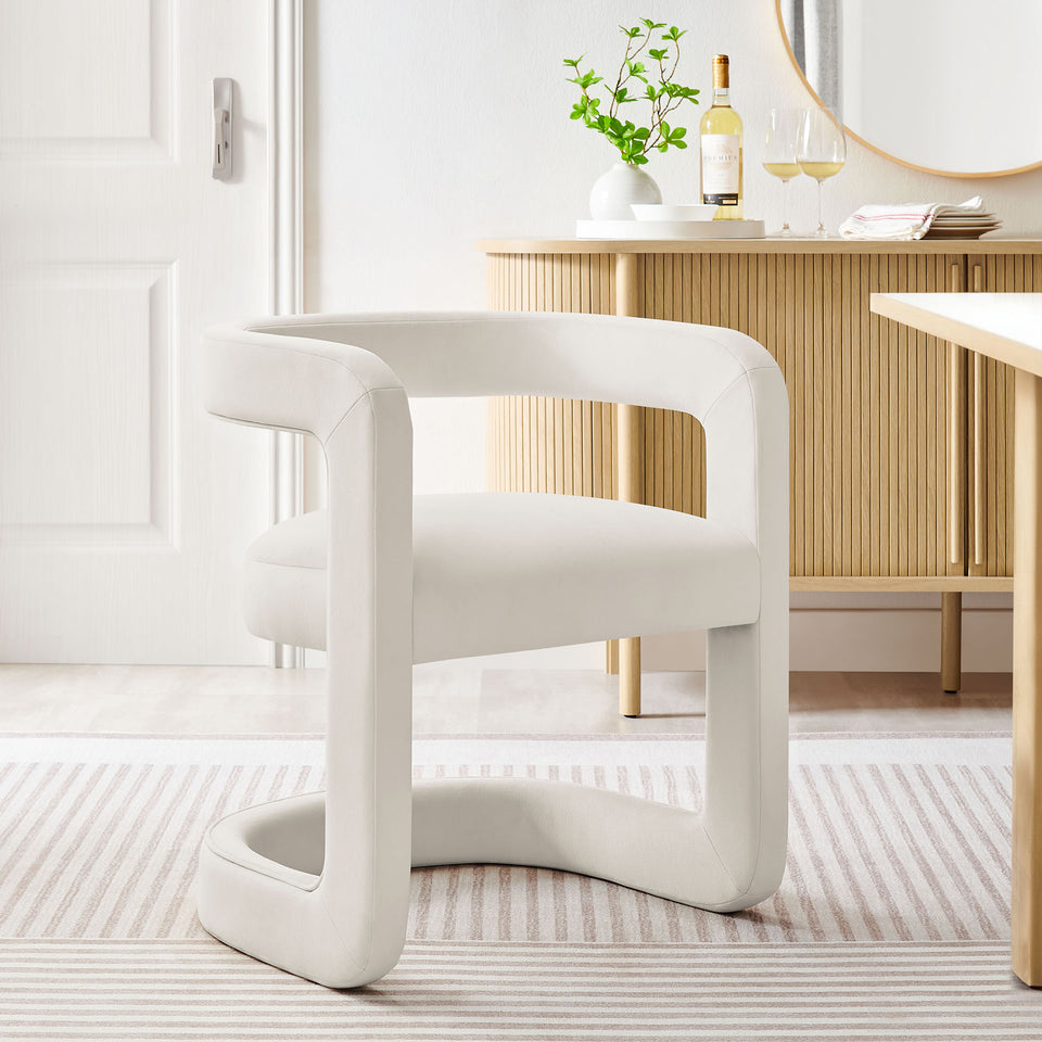 Winslow Barrel Performance Velvet Dining Chair by Modway