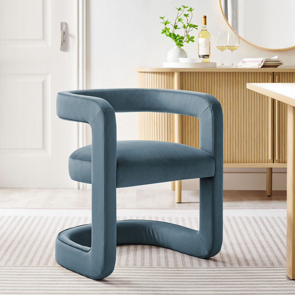 Winslow Barrel Performance Velvet Dining Chair by Modway