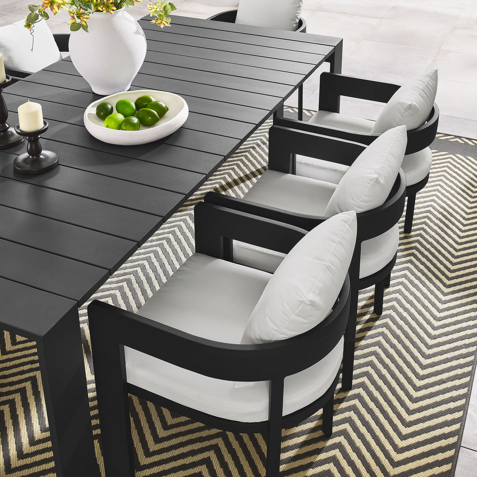 Tahoe 9-Piece Outdoor Patio Aluminum Dining Set by Modway