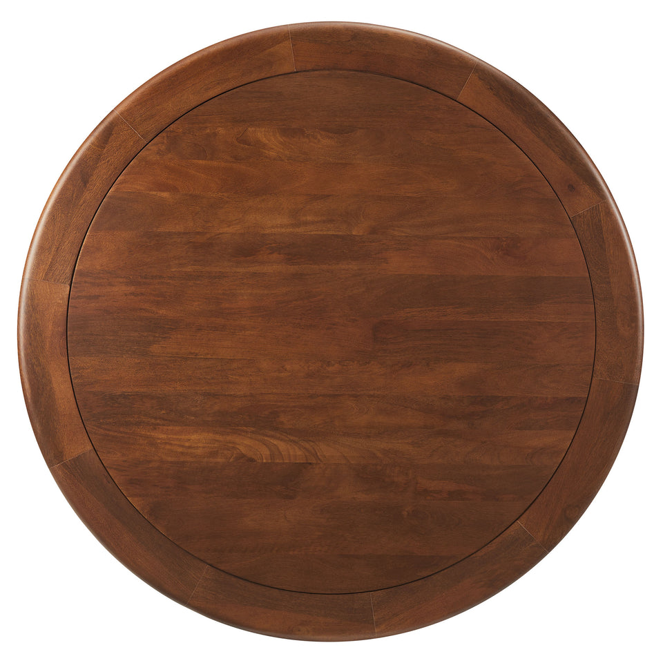 Lippa 48" Round Pedestal Solid Wood Dining Table by Modway