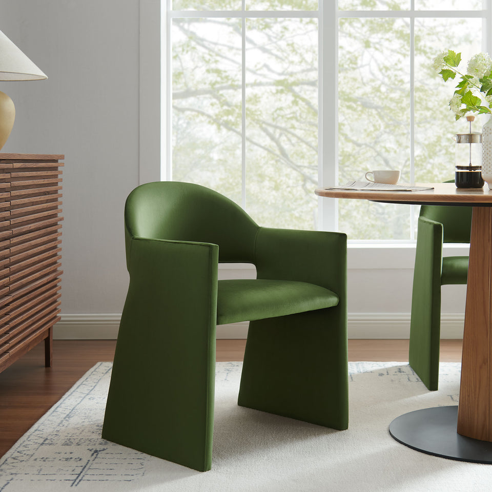 Talia Performance Velvet Dining Armchair by Modway