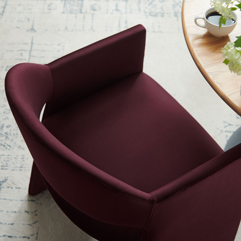 Talia Performance Velvet Dining Armchair by Modway