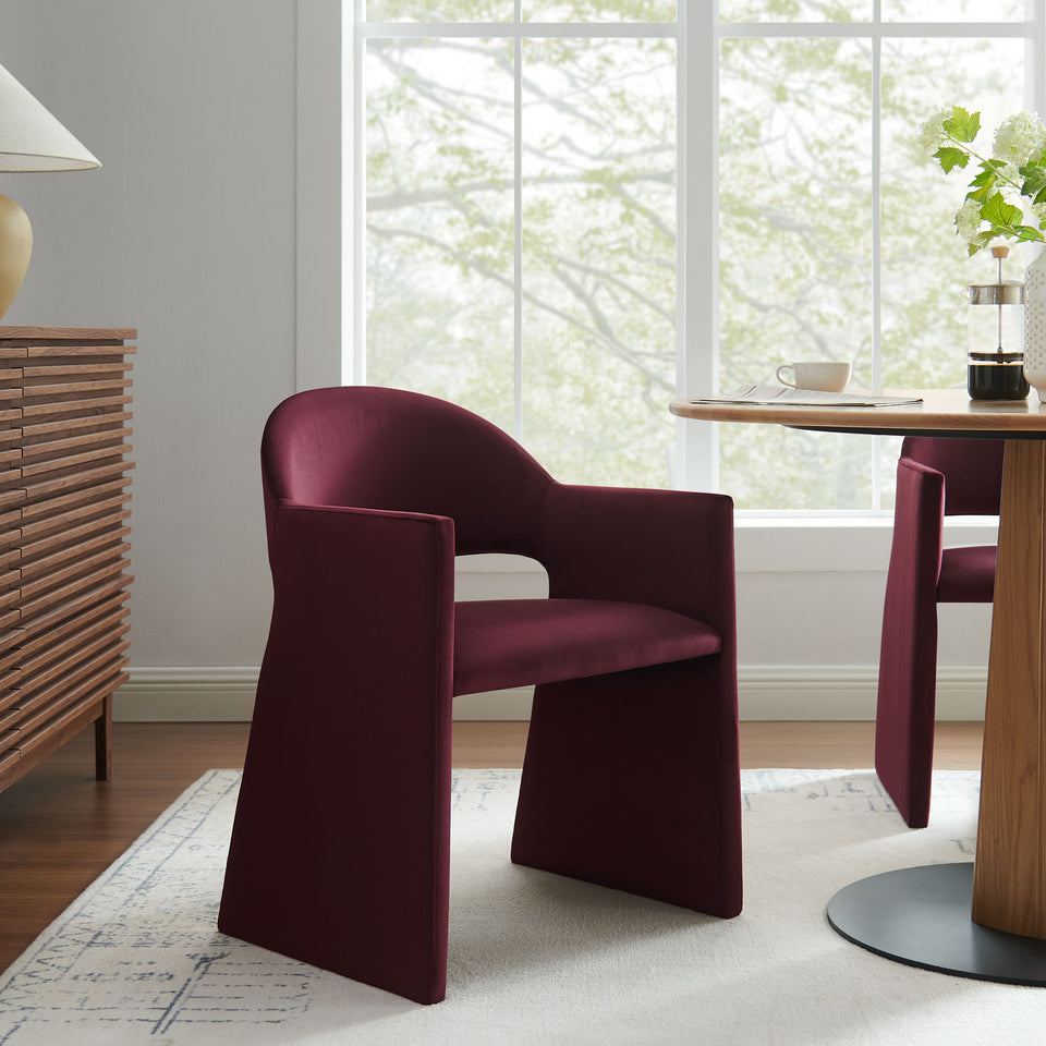 Talia Performance Velvet Dining Armchair by Modway