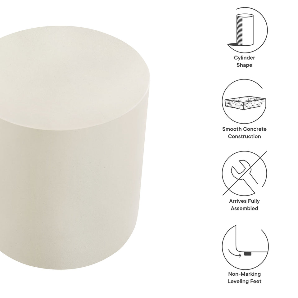 Brion Indoor - Outdoor Patio Concrete Stool by Modway
