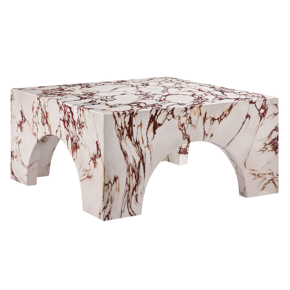 Valen Indoor - Outdoor Patio Arched Concrete Coffee Table by Modway