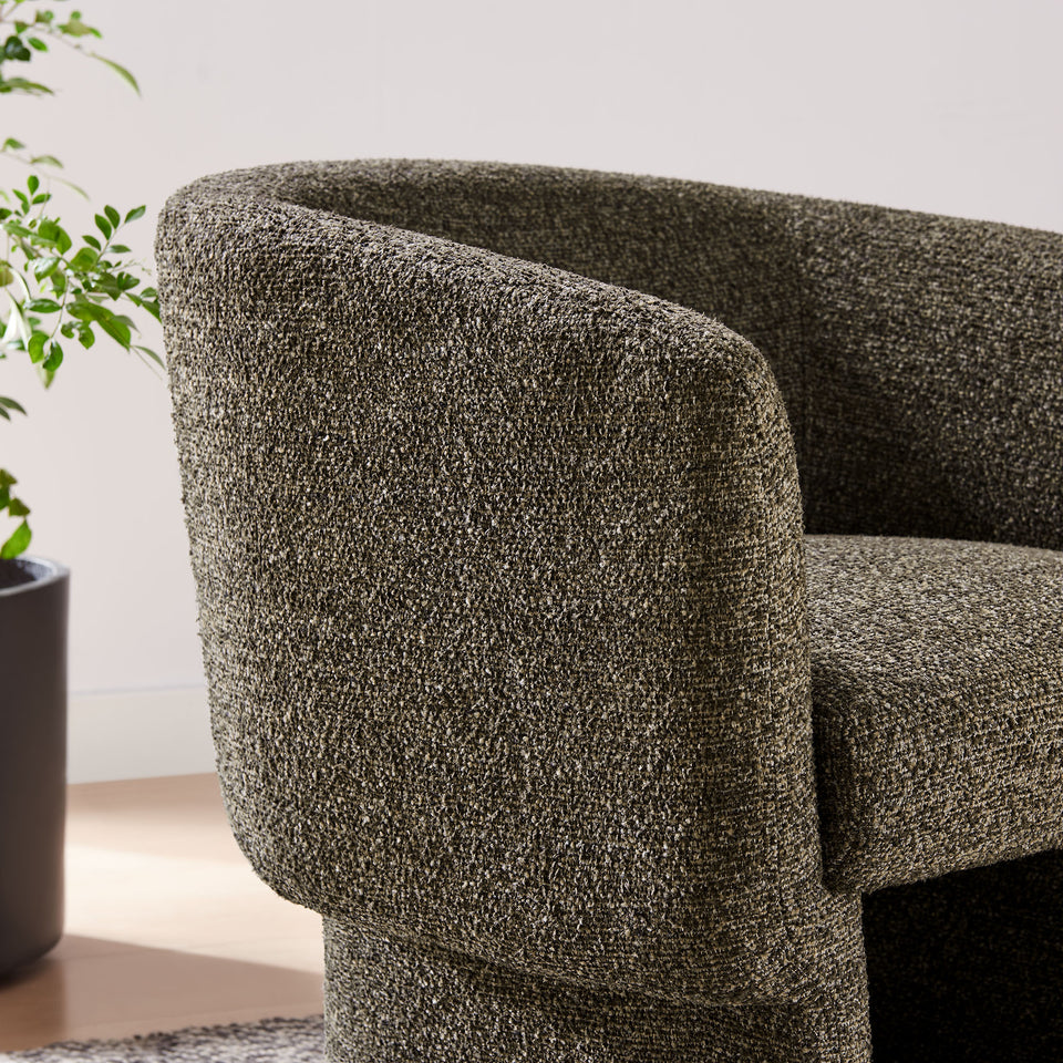 Muse Boucle Fabric Barrel Accent Chair by Modway