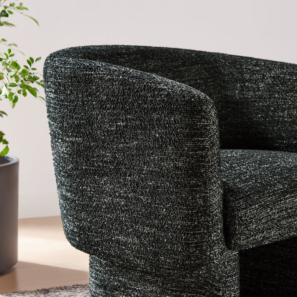 Muse Boucle Fabric Barrel Accent Chair by Modway