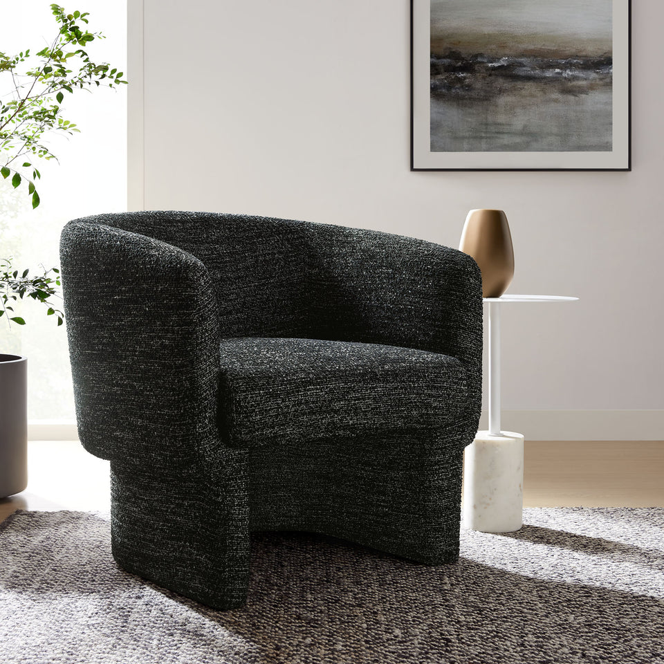 Muse Boucle Fabric Barrel Accent Chair by Modway