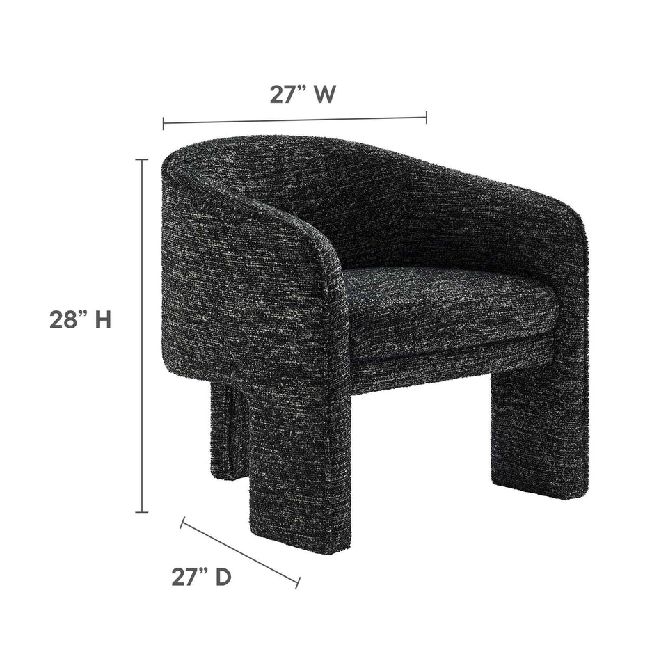 Greer Boucle Fabric Upholstered Accent Armchair by Modway