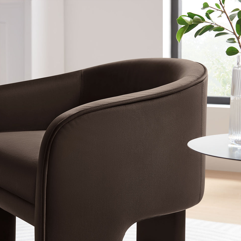 Greer Performance Velvet Upholstered Accent Armchair by Modway