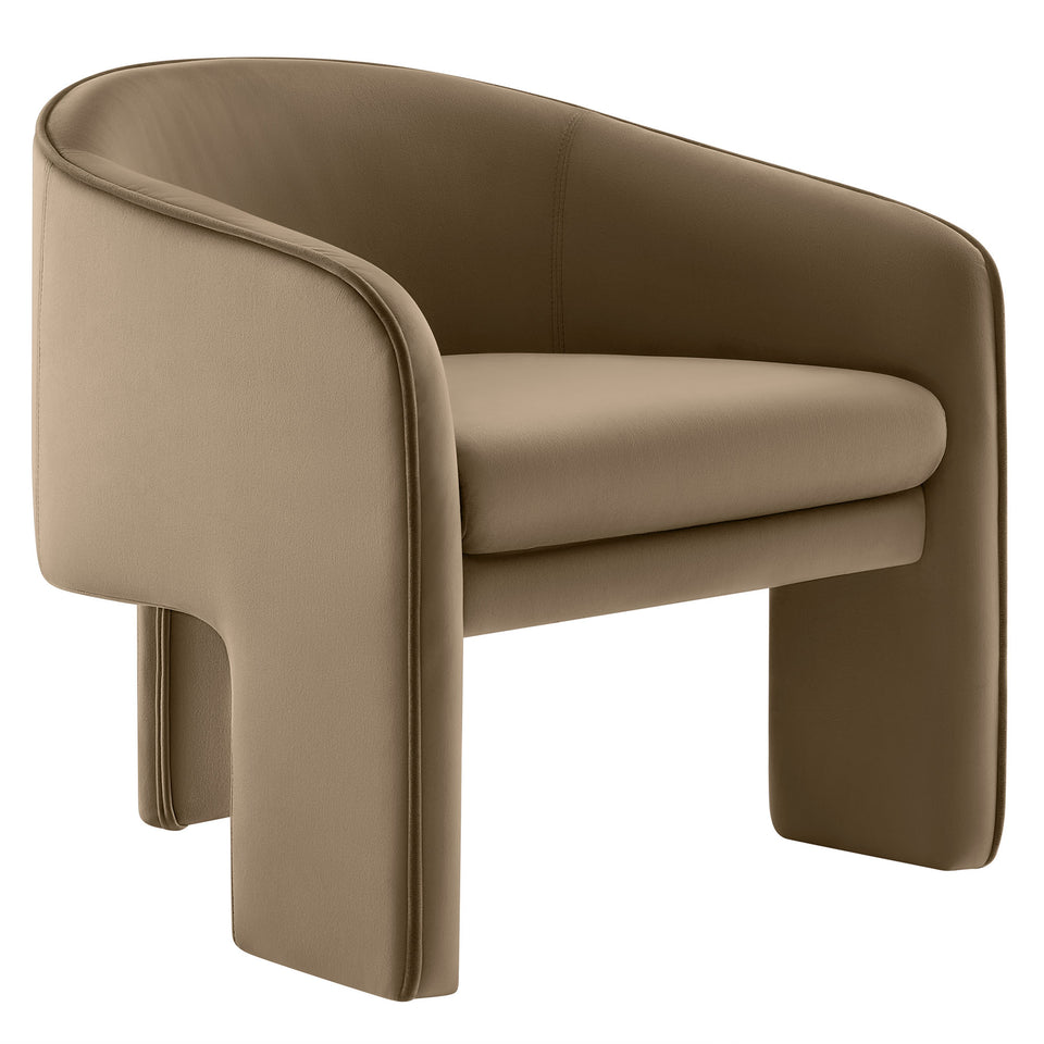 Greer Performance Velvet Upholstered Accent Armchair by Modway