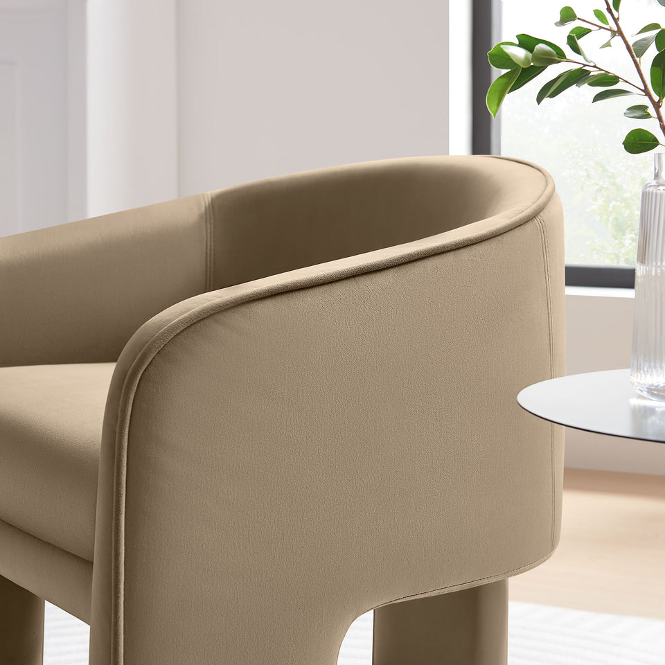 Greer Performance Velvet Upholstered Accent Armchair by Modway