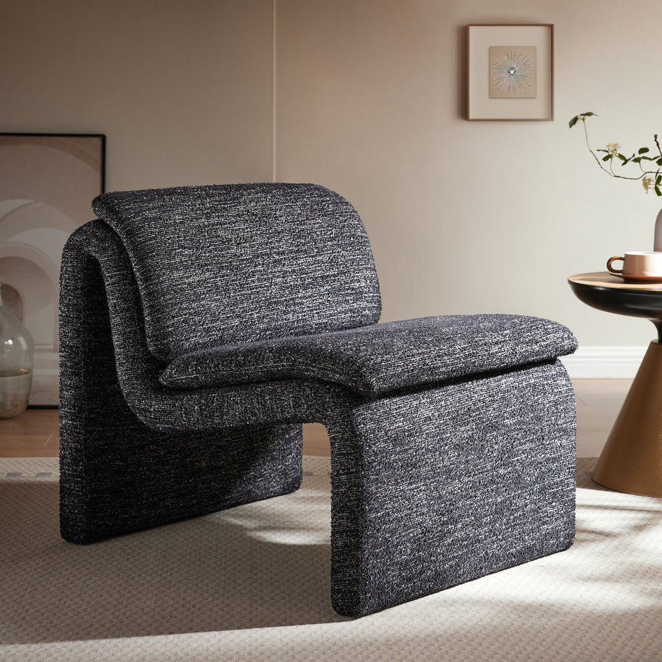 Lume Boucle Upholstered Armless Accent Chair by Modway