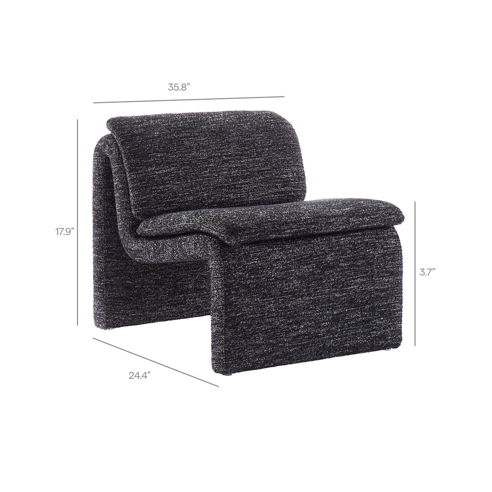 Lume Boucle Upholstered Armless Accent Chair by Modway