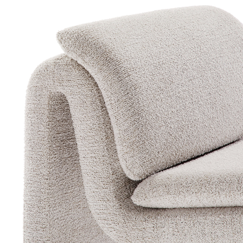 Lume Boucle Upholstered Armless Accent Chair by Modway