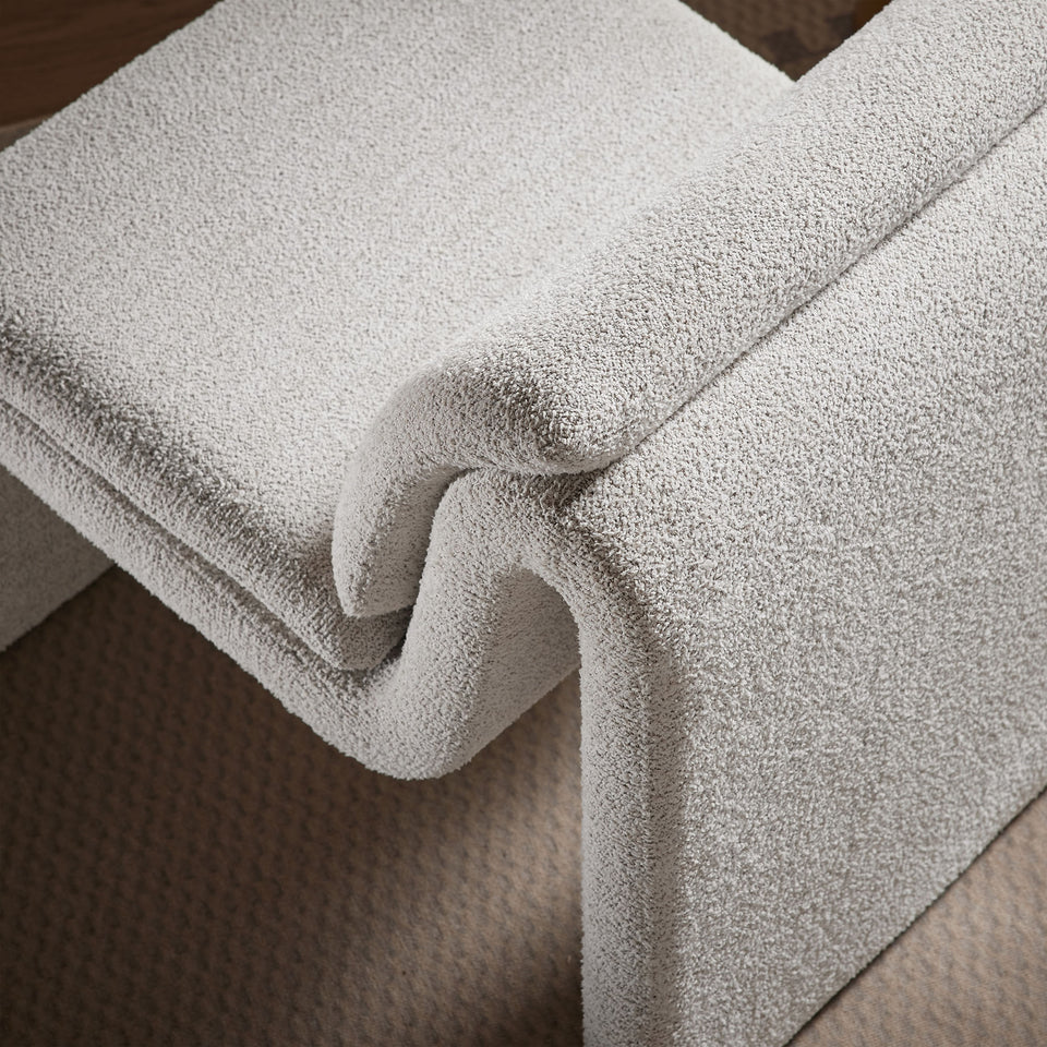 Lume Boucle Upholstered Armless Accent Chair by Modway