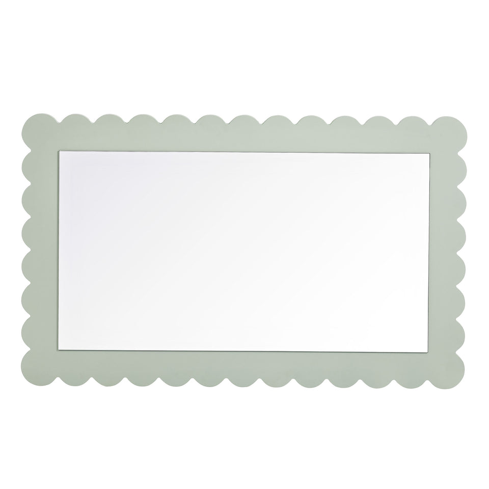 Emmeline Scalloped Rectangle Wall Mirror by Modway