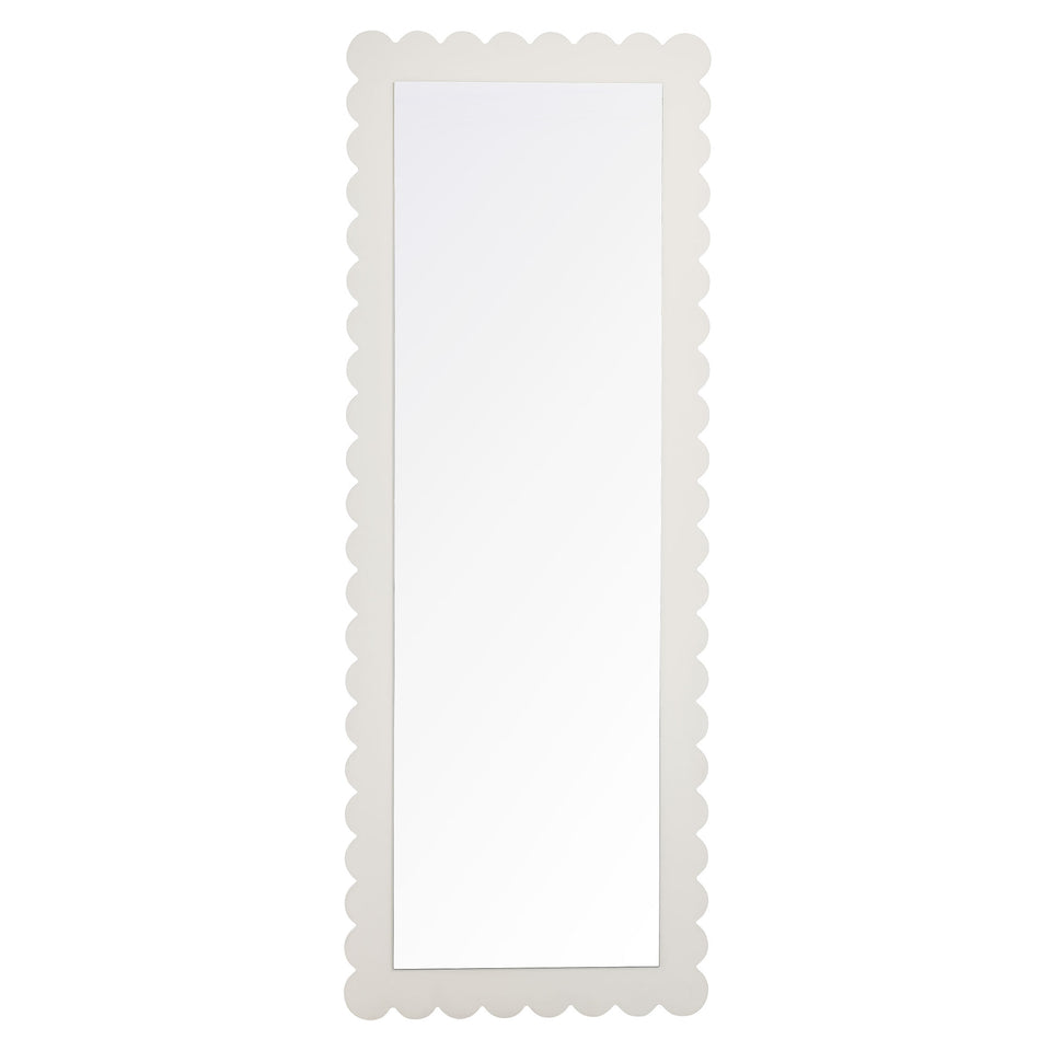 Emmeline Scalloped Rectangle Floor Mirror by Modway