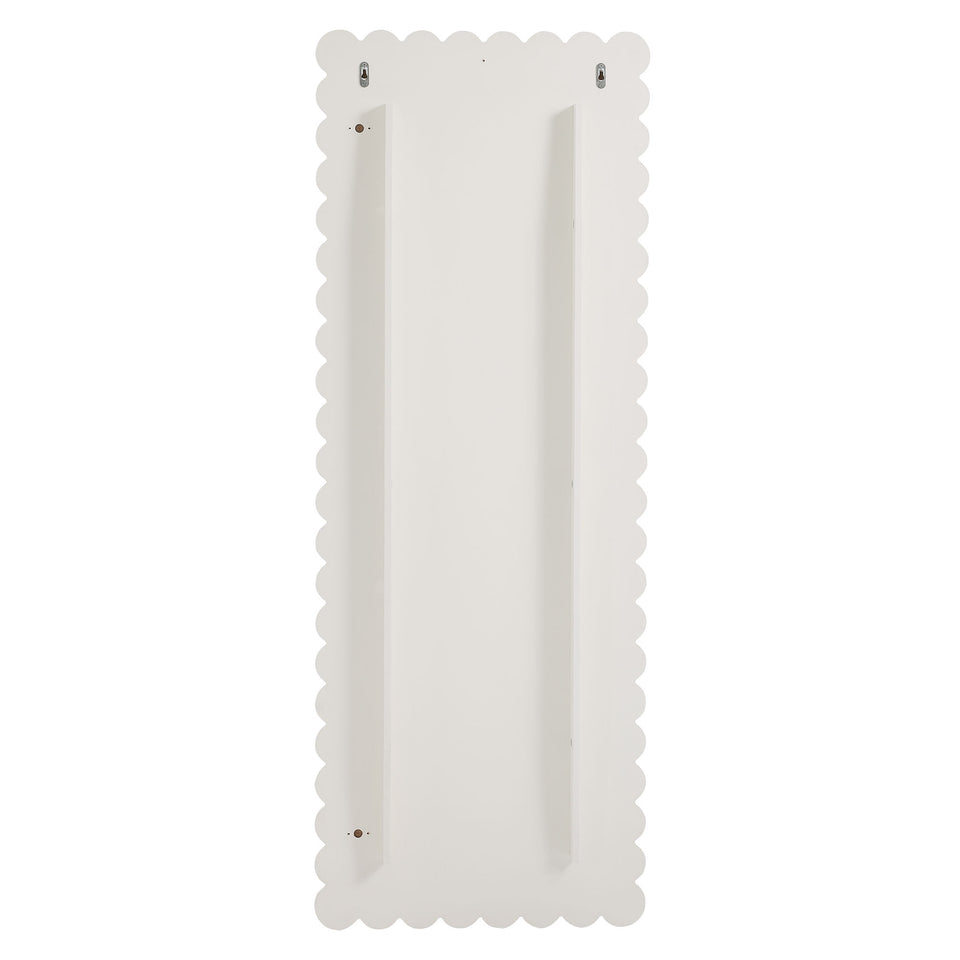 Emmeline Scalloped Rectangle Floor Mirror by Modway