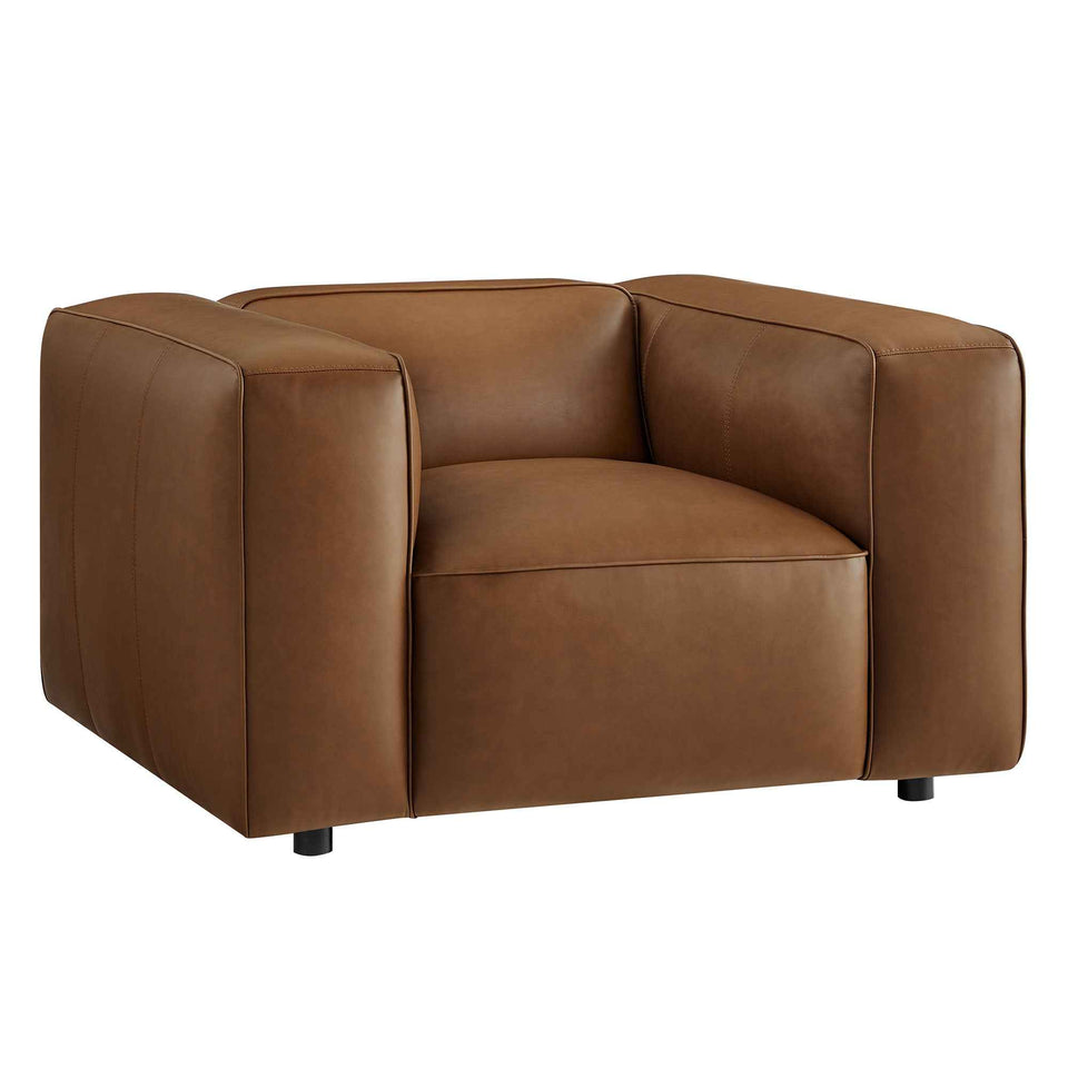 Auren Upholstered Vegan Leather Modular Armchair by Modway