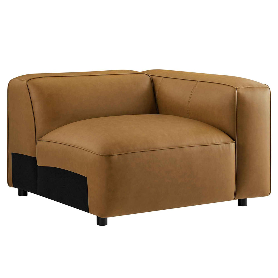 Auren Upholstered Vegan Leather Modular Right Armchair by Modway