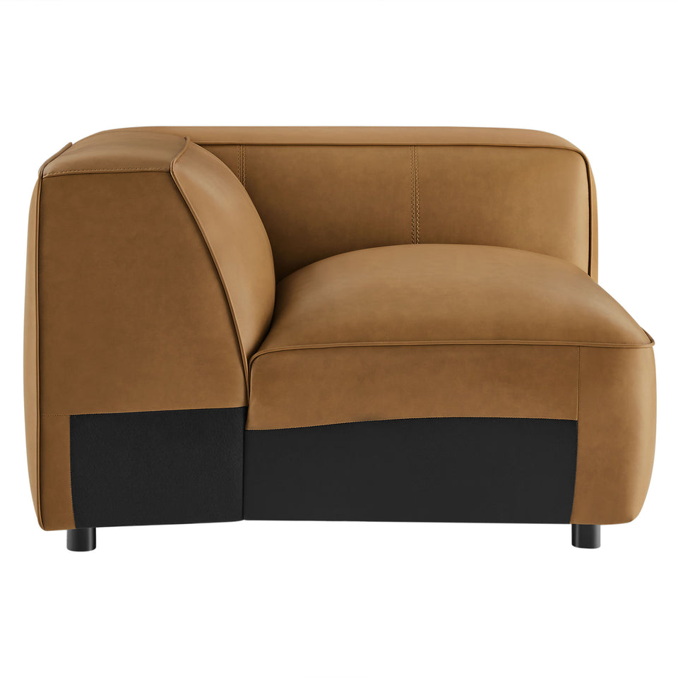 Auren Upholstered Vegan Leather Modular Right Armchair by Modway