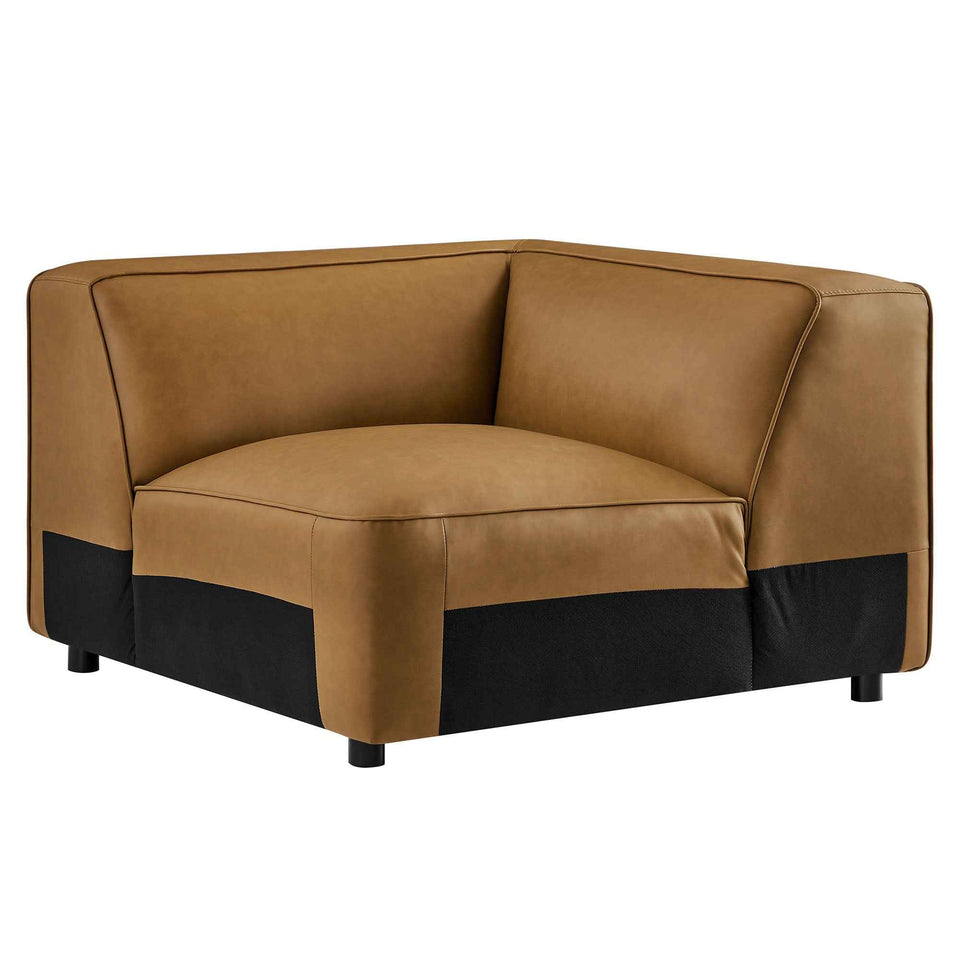 Auren Upholstered Vegan Leather Modular Corner Chair by Modway