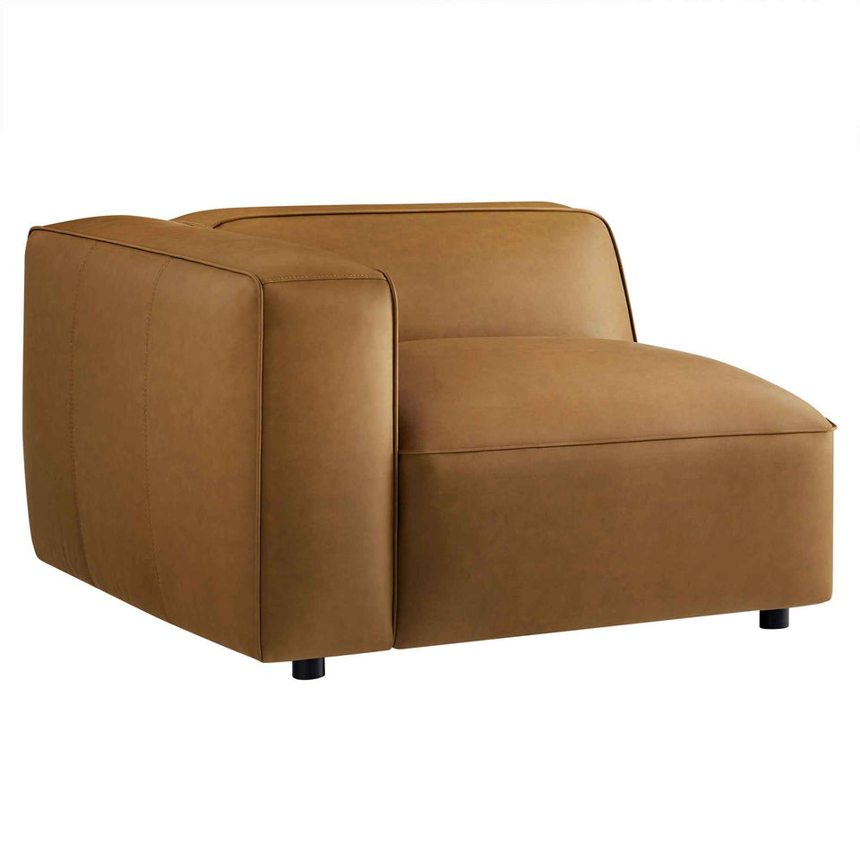 Auren Upholstered Vegan Leather Modular Left Armchair by Modway
