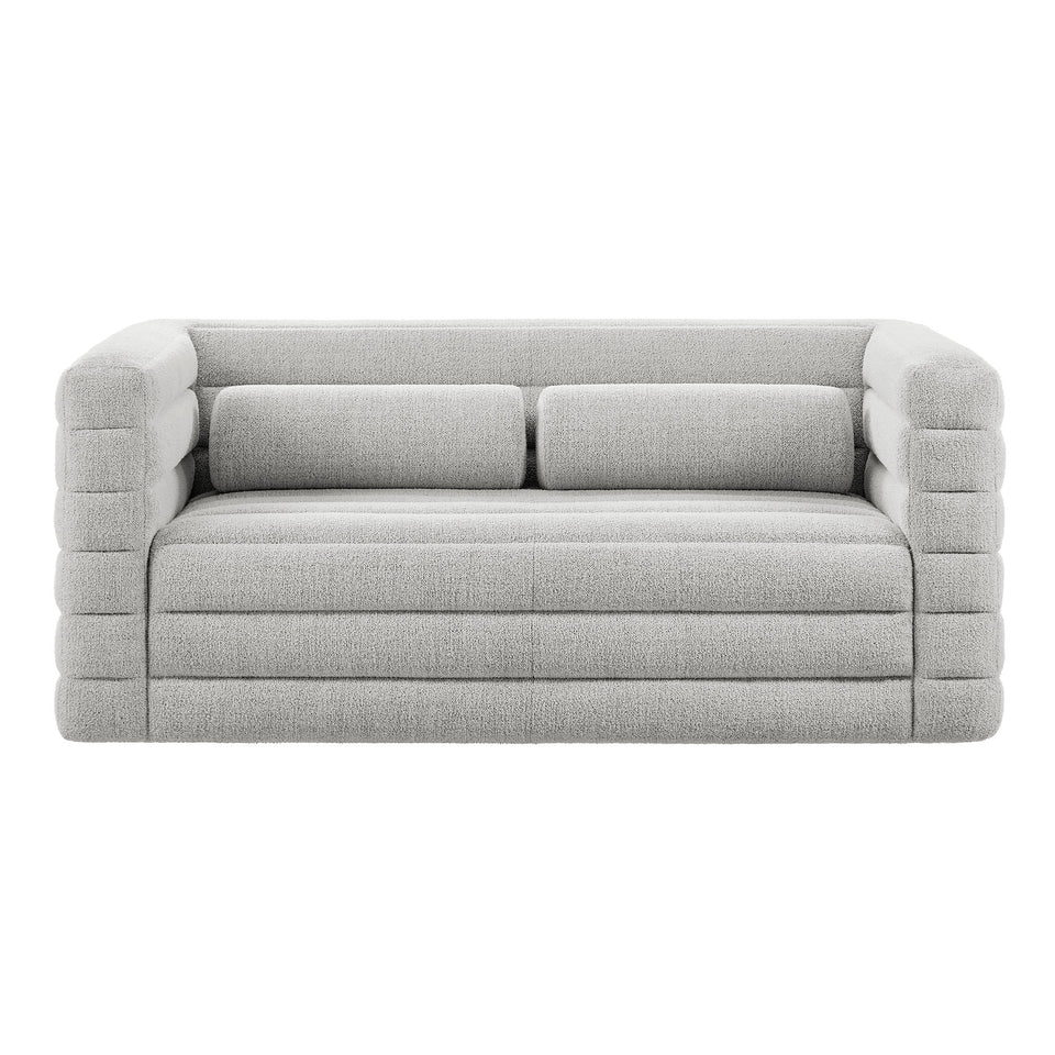Relle Channel Tufted Boucle Upholstered Loveseat by Modway