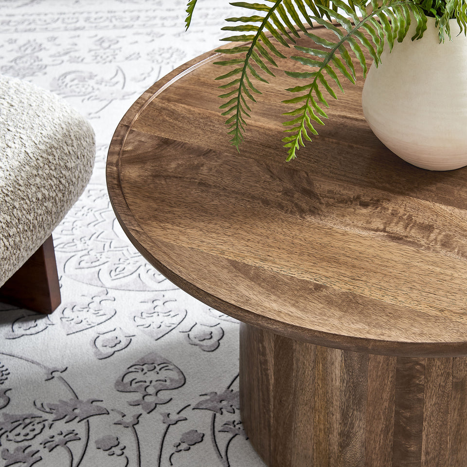 Holloway 30" Round Wood Coffee Table by Modway