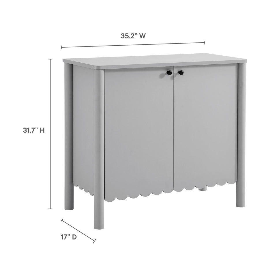 Emmeline 35" 2-Door Scalloped Sideboard Cabinet by Modway