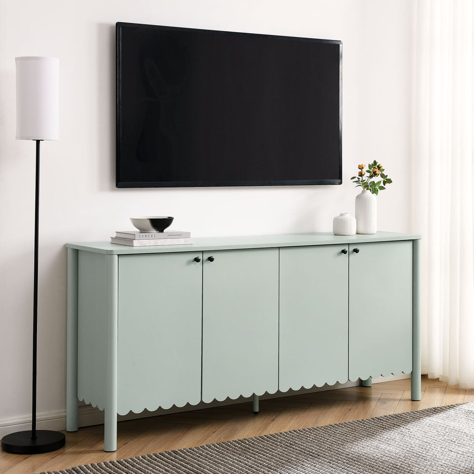 Emmeline 66" 4-Door Scalloped Sideboard Cabinet by Modway