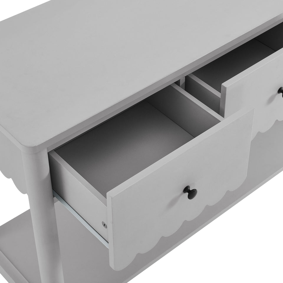 Emmeline 3-Drawer Scalloped Console Table by Modway