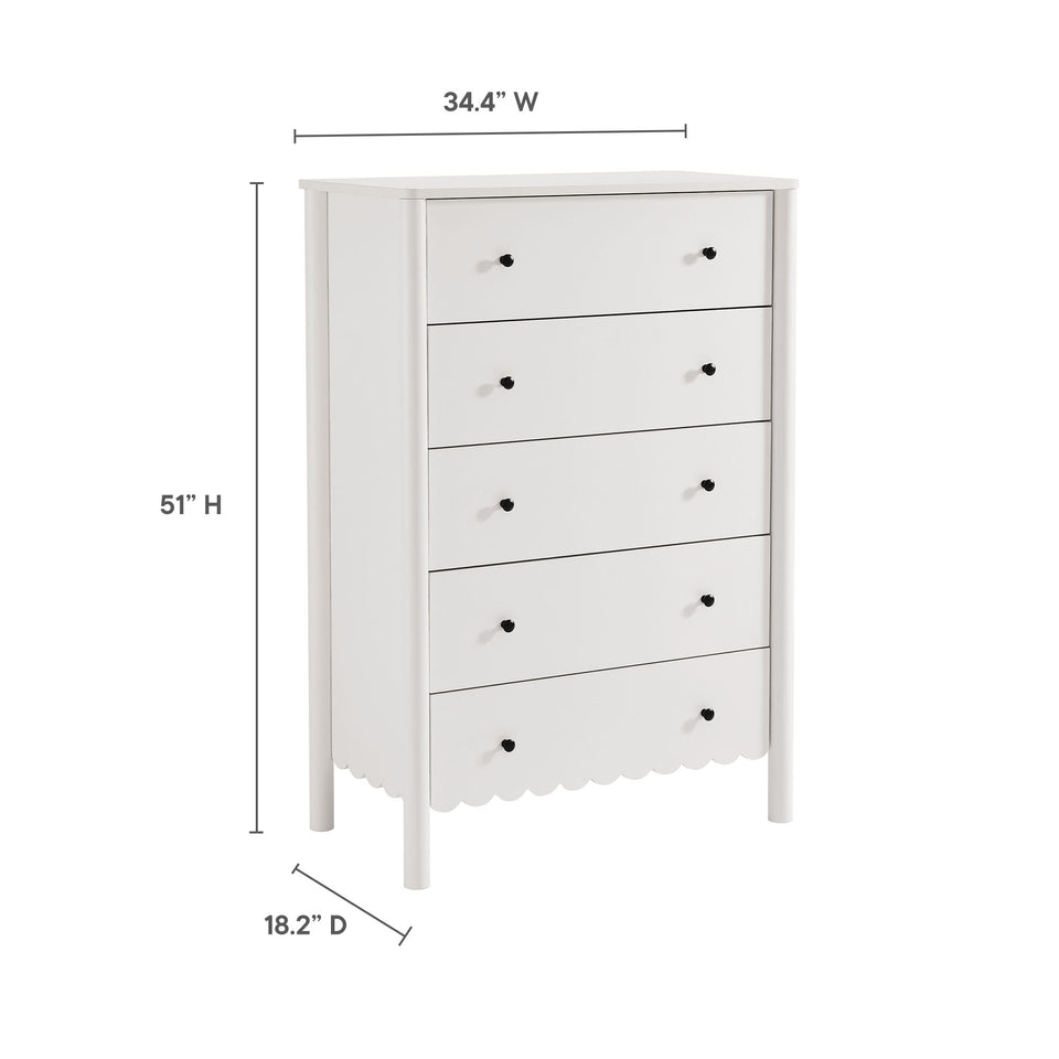 Emmeline Scalloped 5-Drawer Chest by Modway