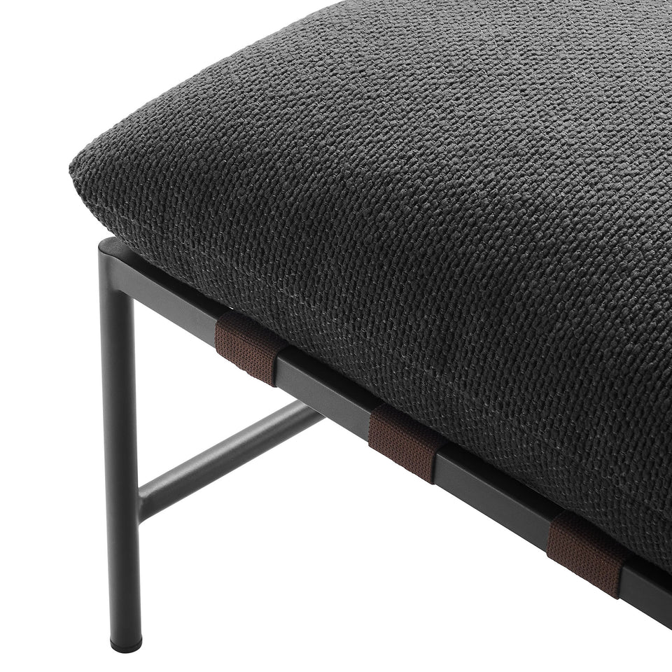 Raya Outdoor Patio Boucle Ottoman by Modway