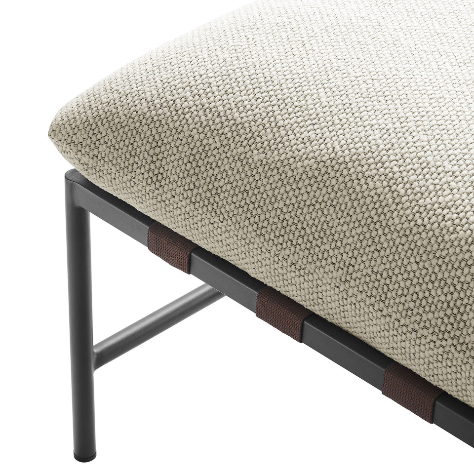 Raya Outdoor Patio Boucle Ottoman by Modway