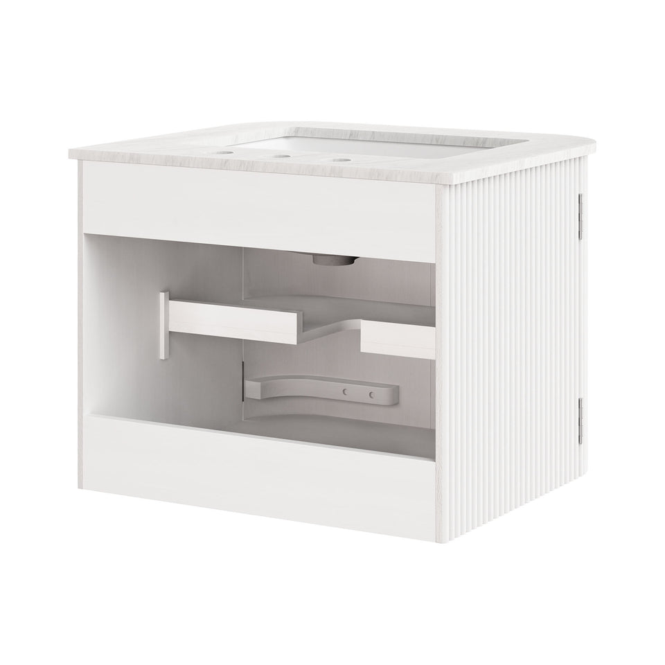 Zia 24" Wall-Mount Bathroom Vanity with Marble Sink by Modway