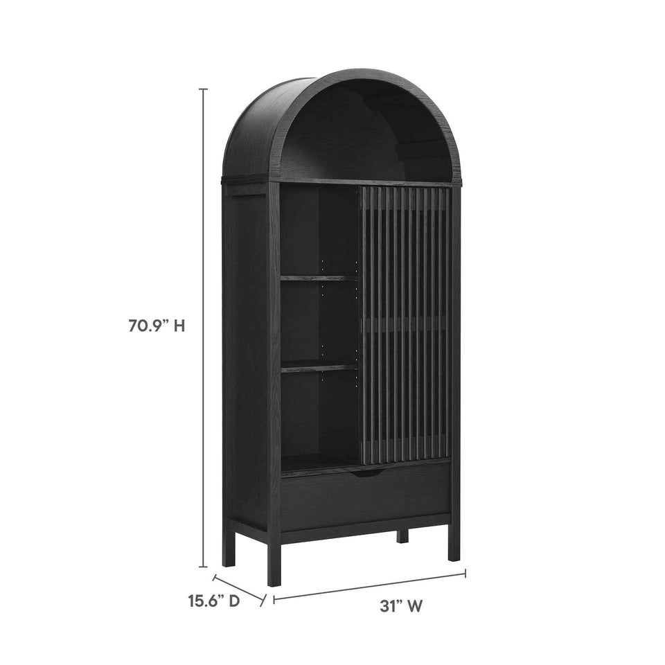Vaughn 71" Arched Storage Display Cabinet by Modway
