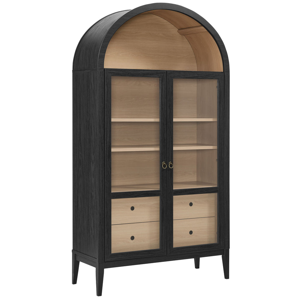 Nolan 74" Tall Wide Arched Storage Display Cabinet by Modway