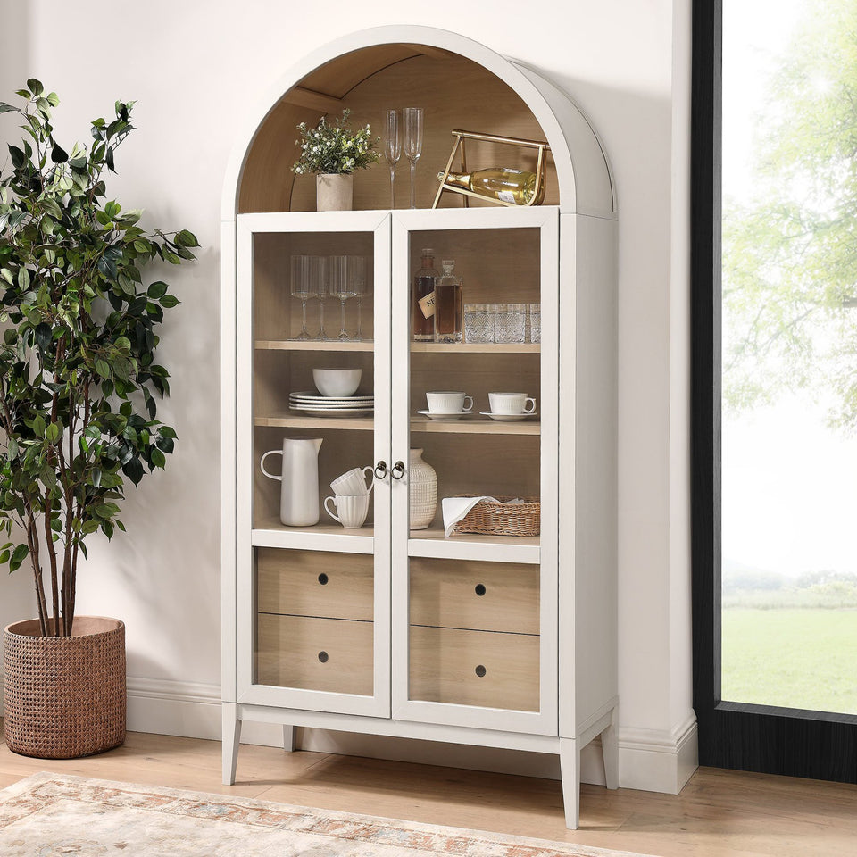 Nolan 74" Tall Wide Arched Storage Display Cabinet by Modway