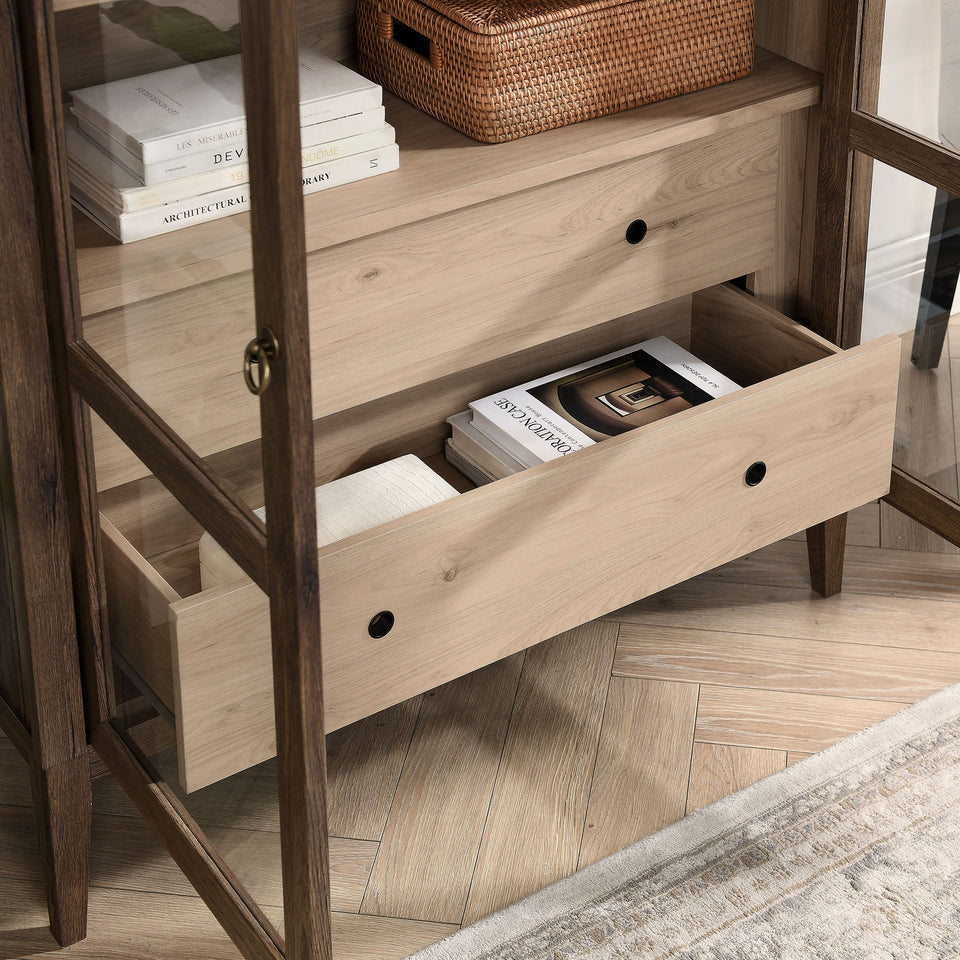 Nolan 74" Tall Wide Arched Storage Display Cabinet by Modway