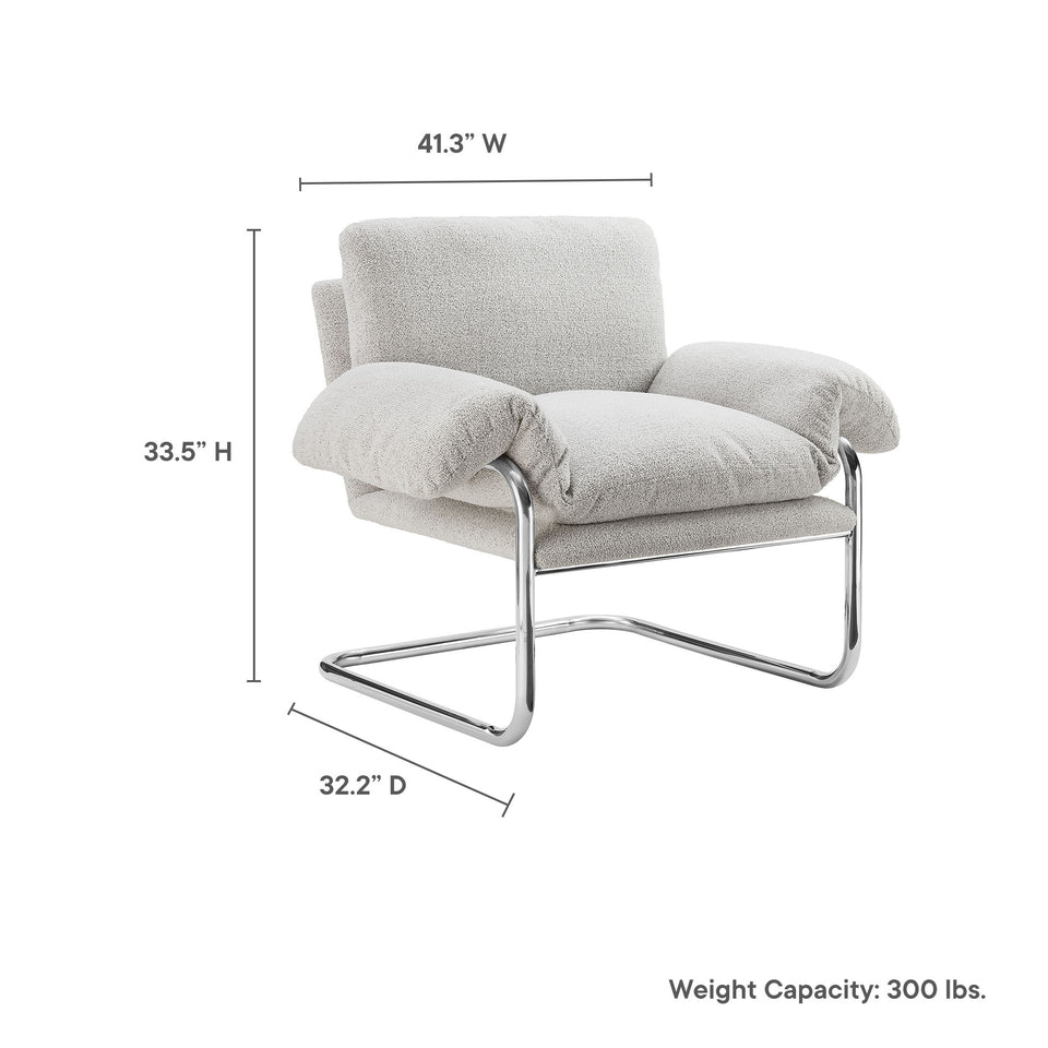 Ansel Boucle Fabric Accent Chair by Modway