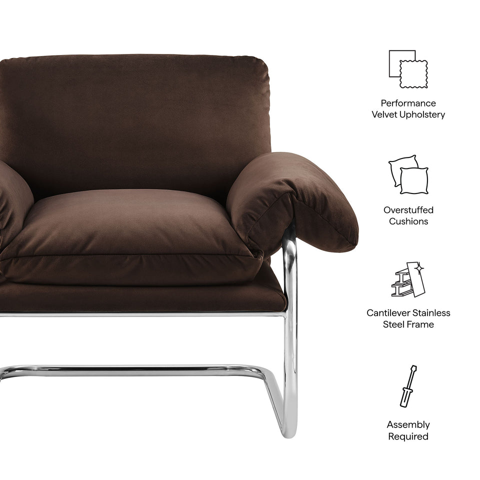 Ansel Performance Velvet Accent Chair by Modway