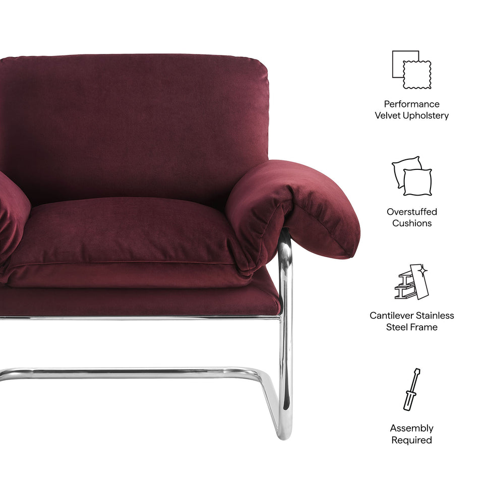 Ansel Performance Velvet Accent Chair by Modway