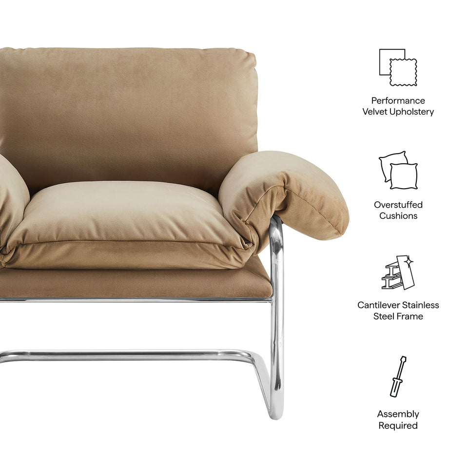 Ansel Performance Velvet Accent Chair by Modway