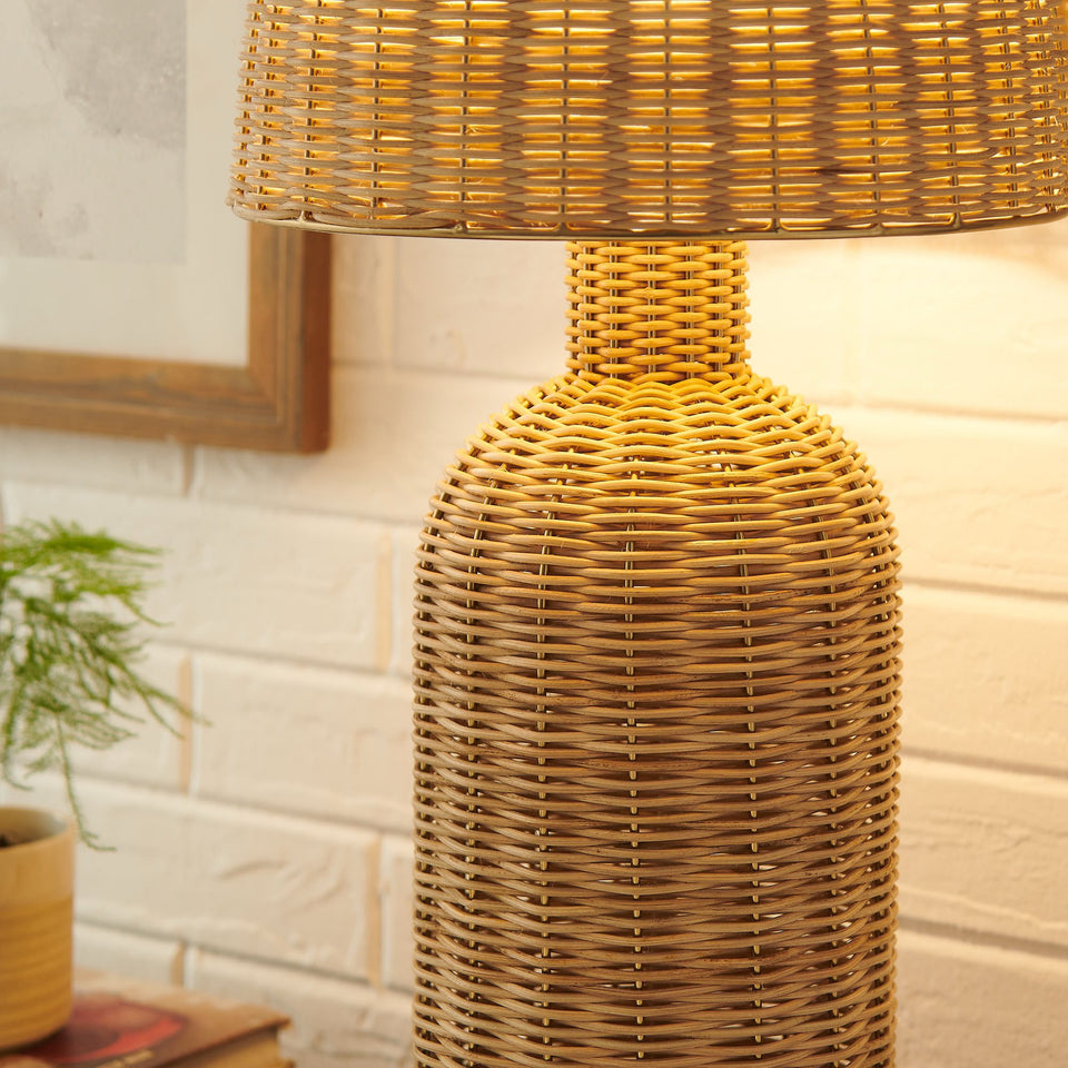 Briar Rattan Table Lamp by Modway