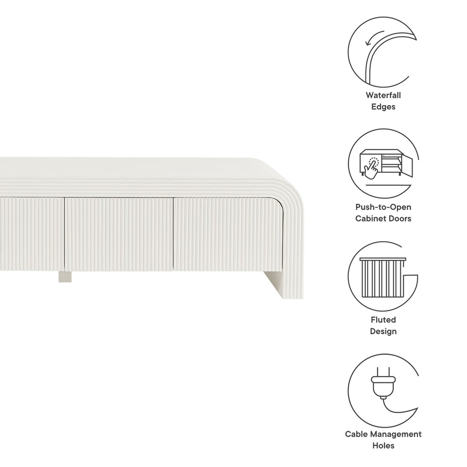 Waterflute 68" Fluted TV Stand by Modway