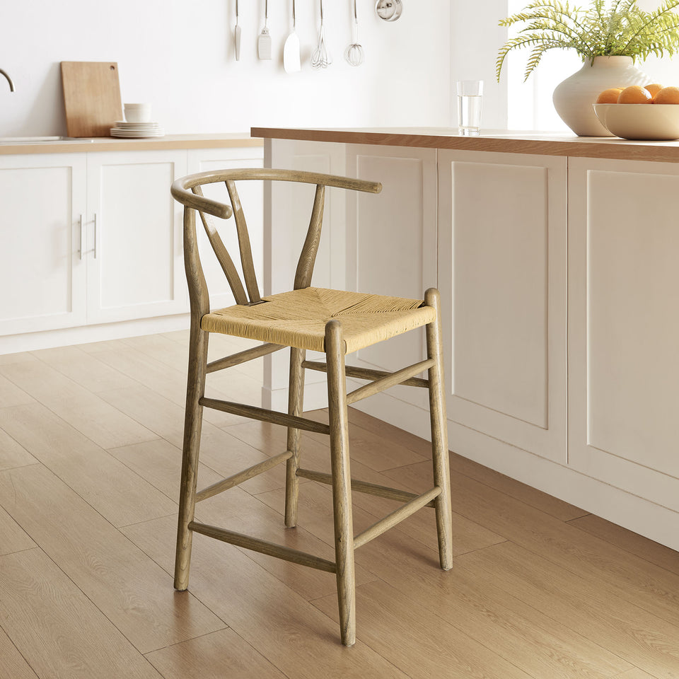 Amish Wood Counter Stool by Modway