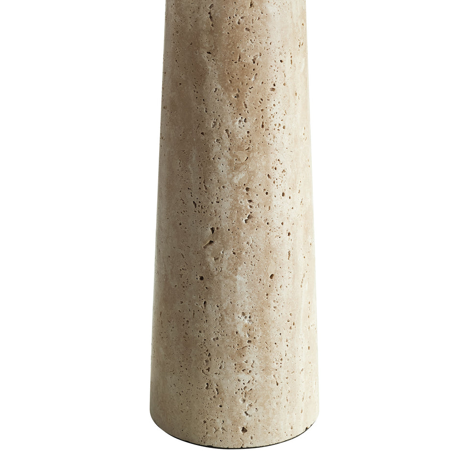 Cove Travertine Table Lamp With Pleated Shade by Modway